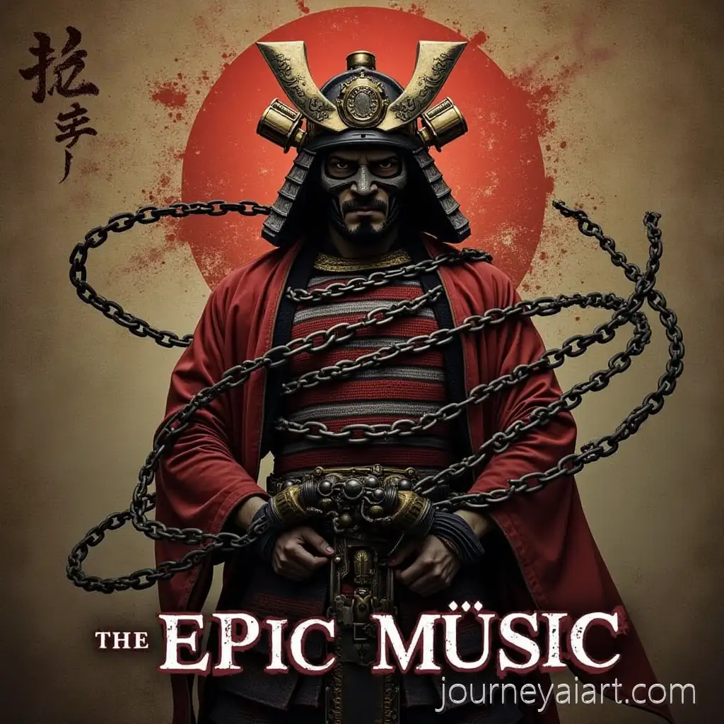 Samurai-Warrior-Bound-in-Chains-for-Epic-Music-Album-Cover