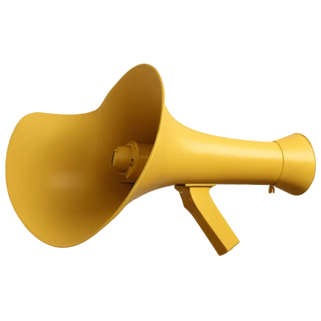 OneSided-Yellow-Loudspeaker-PNG-Image-HighQuality-Versatile-Visual-Asset