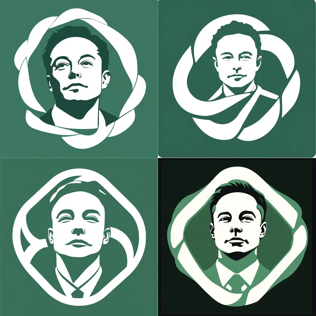 Elon-Musk-as-the-CHATGPT-Logo-in-White-and-Green-Colors