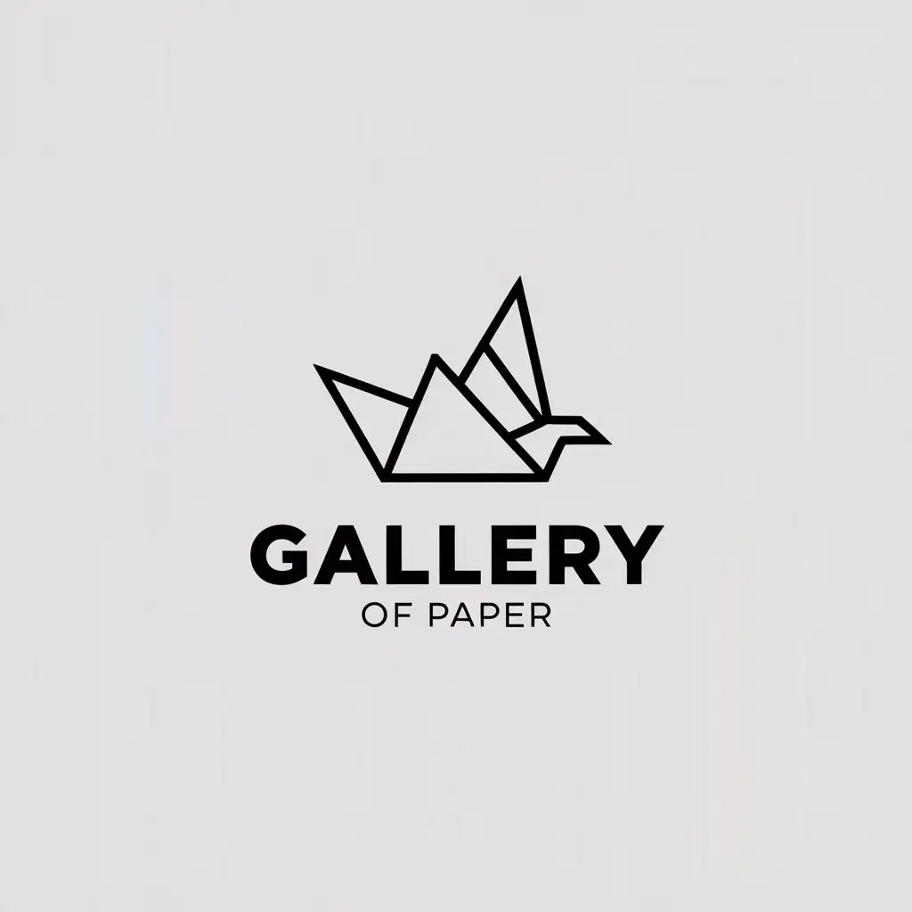 LOGO Design for Gallery of Paper Minimalistic Origami Eagle Theme for Nonprofit Industry