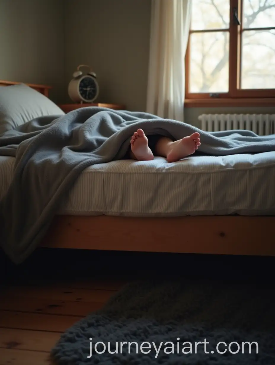 Cozy-Bedroom-Scene-with-Bare-Feet-and-Soft-Morning-Light