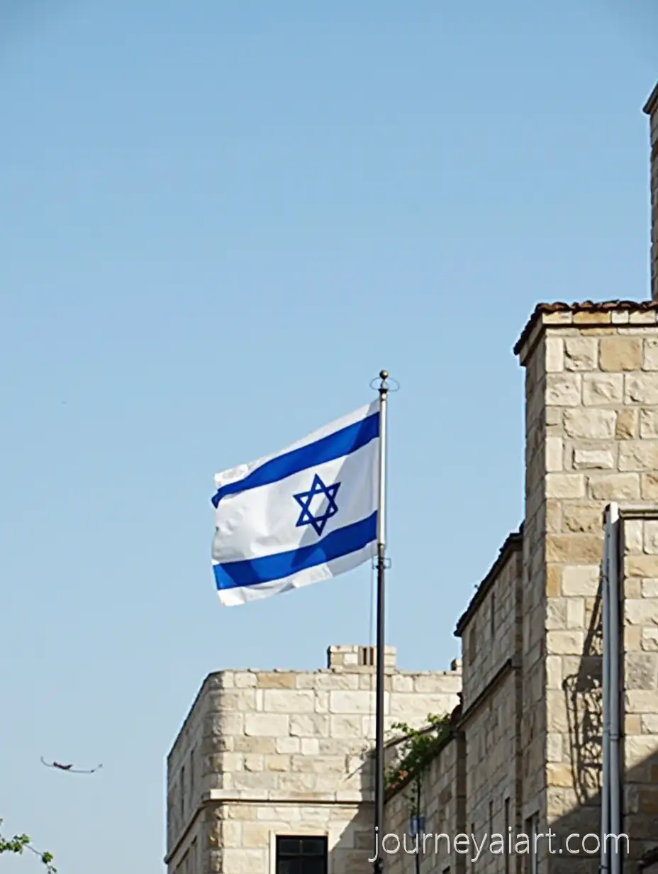 HighResolution-Flag-of-Israel-Waving-on-Clear-Sky-Background