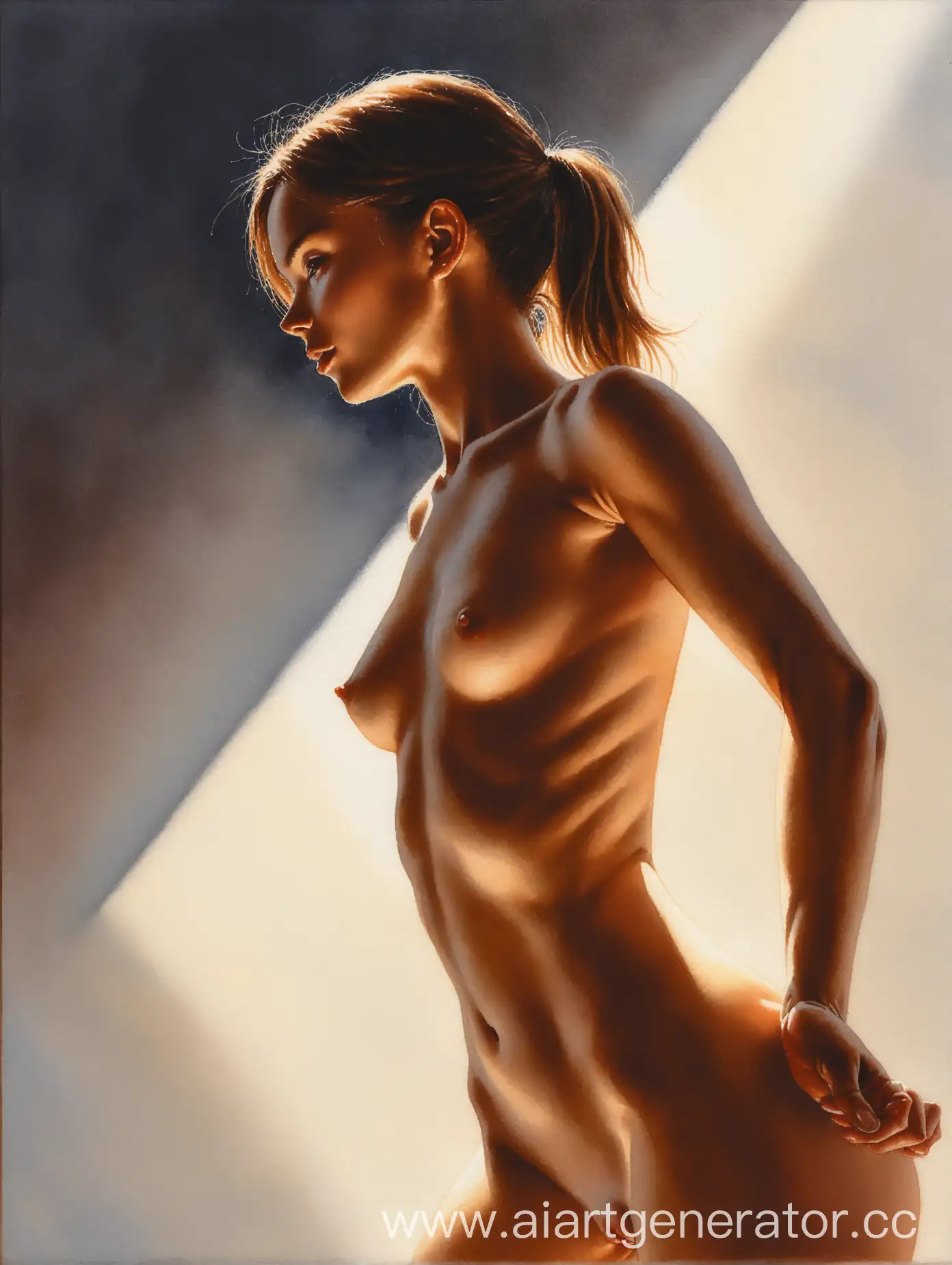 Hyperrealistic-Watercolor-of-a-Censored-Naked-Body