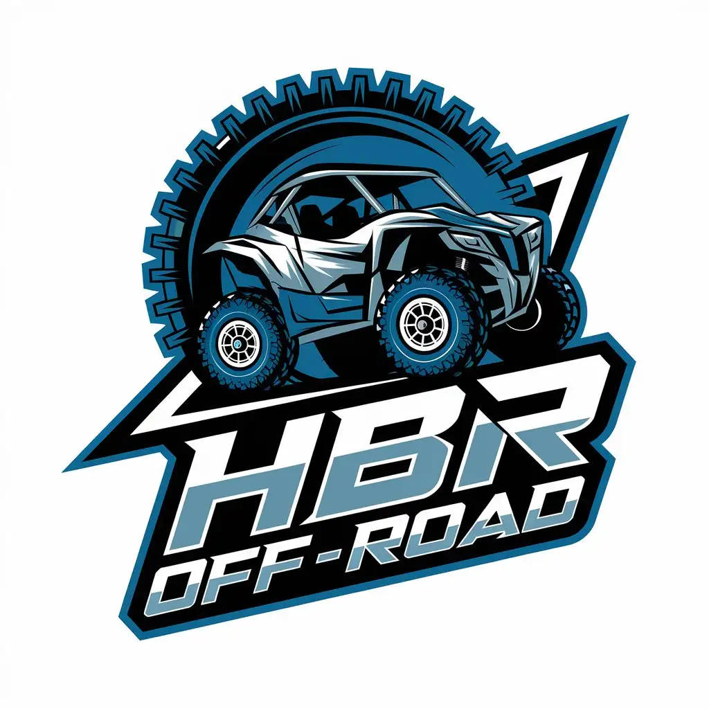 LOGO Design for HBR OffRoad ATV Symbol with Clear Background and Modern Style