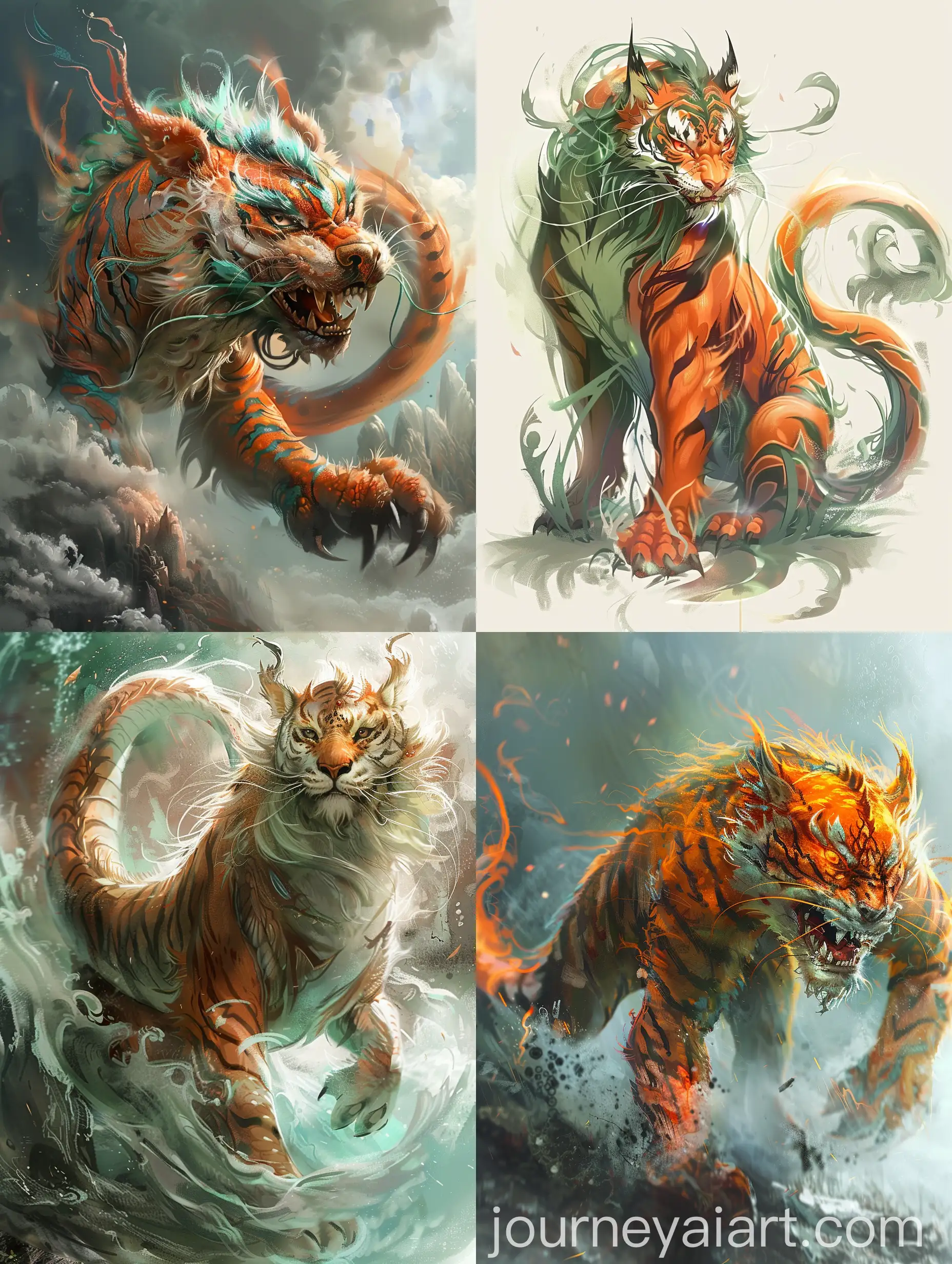 Wind-Elemental-DragonTiger-Hybrid-Level-1-Pokemon-Inspired-Illustration