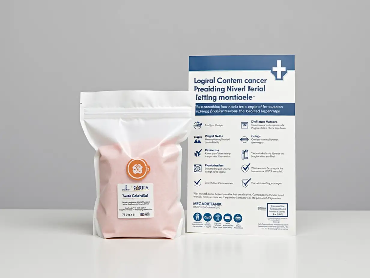 Screening-Colorectal-Cancer-Test-Kit-with-Bag-and-Medic-Information-Flyer-in-France