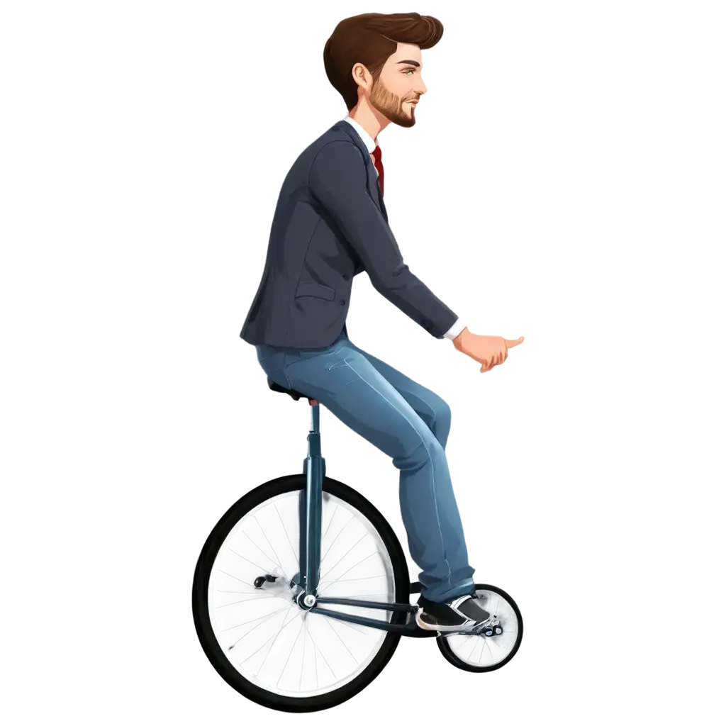 Photorealistic-Side-View-of-an-Adult-on-a-Unicycle-PNG-Image-for-Enhanced-Clarity-and-Quality