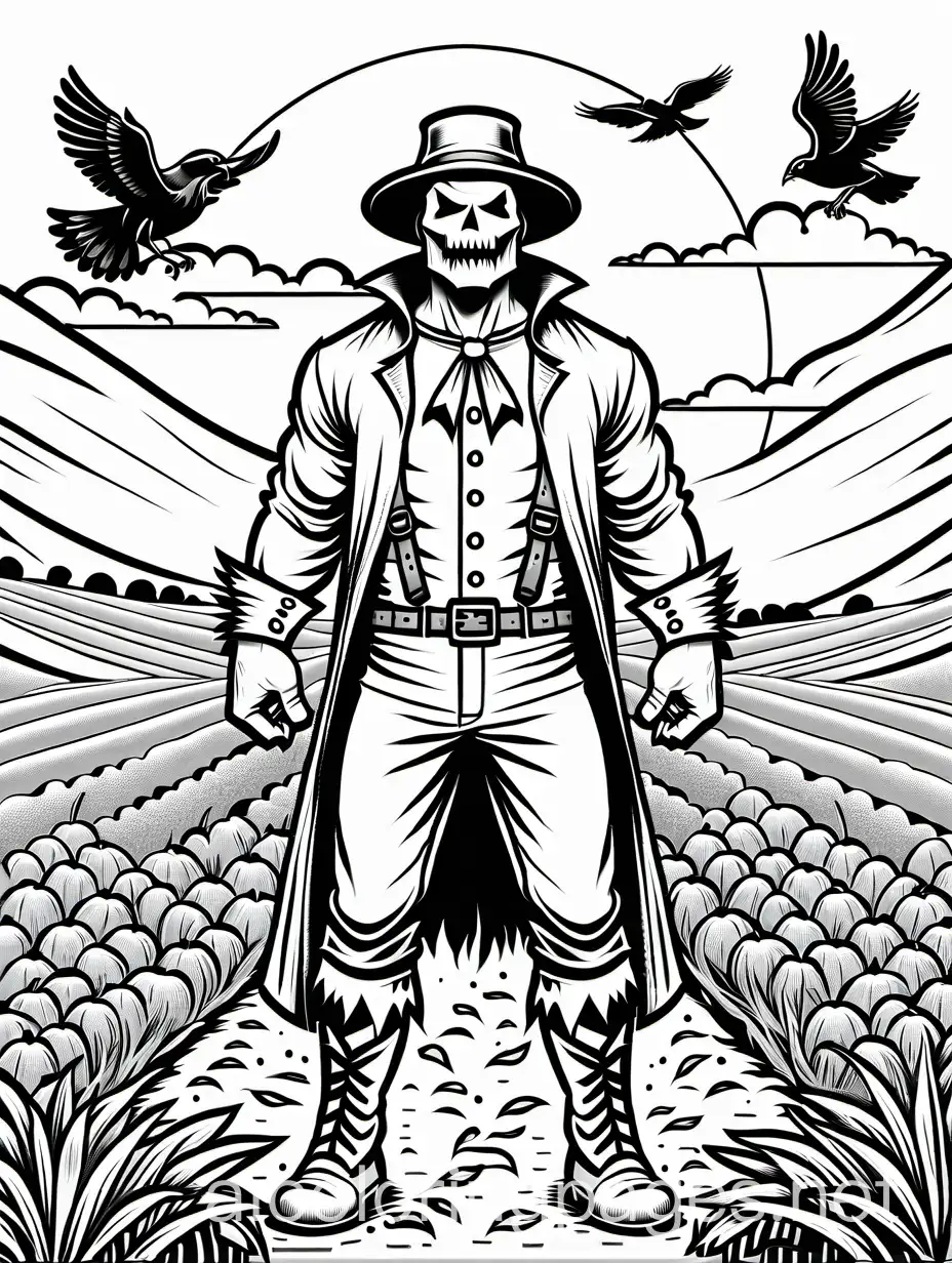 Scarecrow-Hulk-Throttling-Crows-Coloring-Page