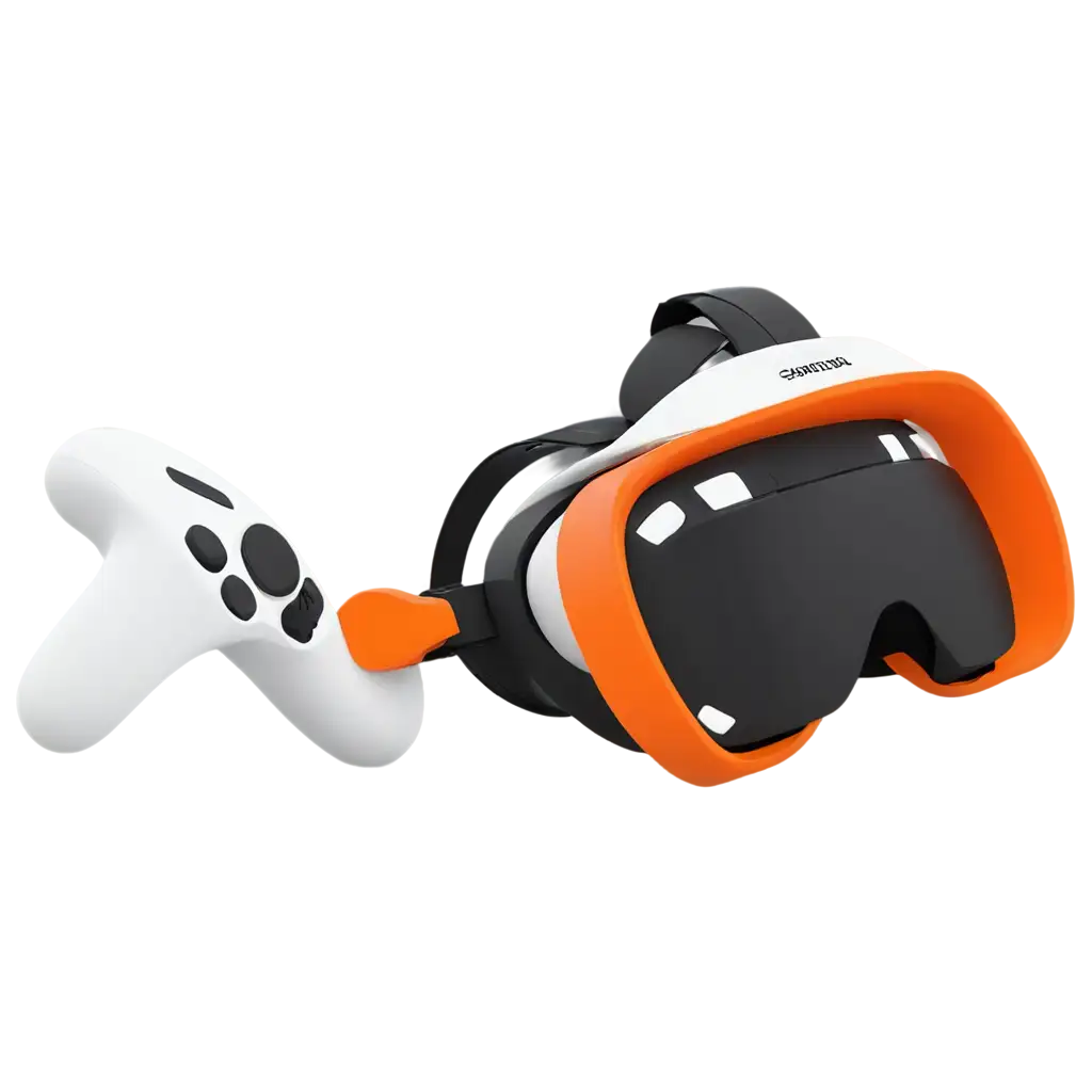 FlatStyle-Icon-of-VRSEO-PNG-Image-Analysis-Headset-and-Arcade-Gaming-Joystick-Transparent-PNG-Format-for-Versatile-Use