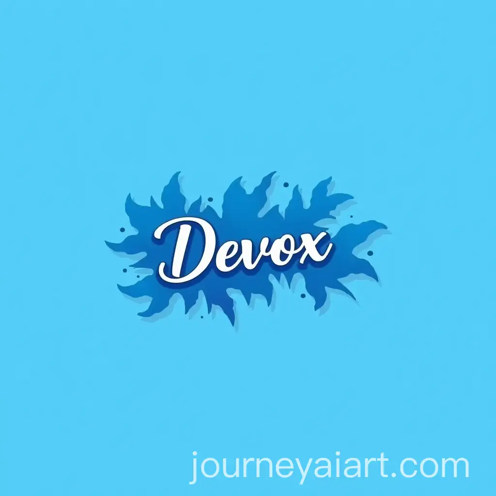 Elegant-Devox-Logo-Design-with-Blue-Silhouettes-on-Sky-Blue-Background