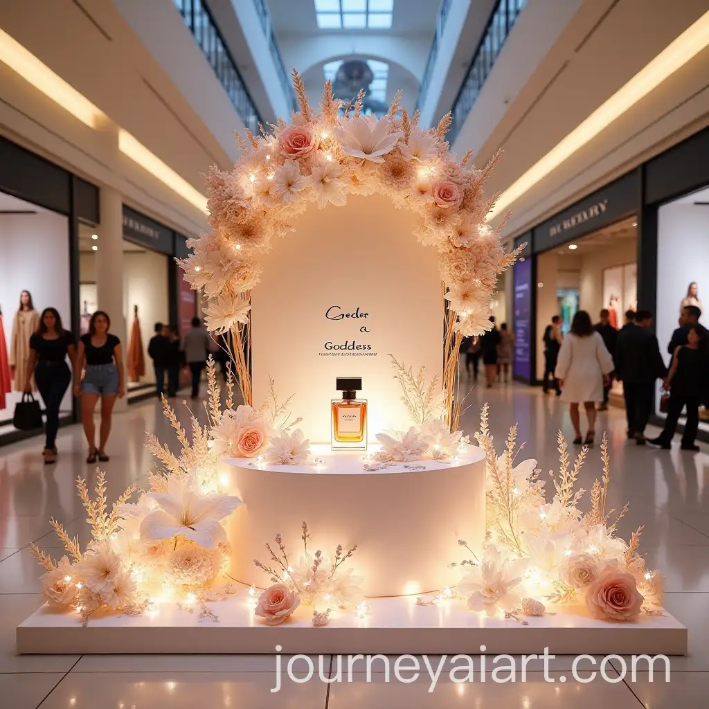 Vanilla-and-Lavender-Goddess-Perfume-PopUp-Event-in-a-Busy-Shopping-Mall