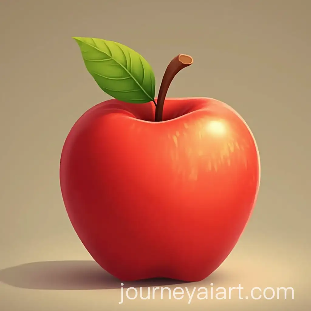 Cartoon-Apple-Illustration-Without-Face-in-169-Aspect-Ratio