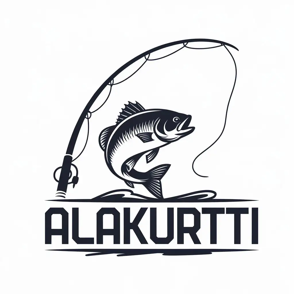 LOGO Design for Alakurtti Fishing Theme with Vector Art on a Clear Background