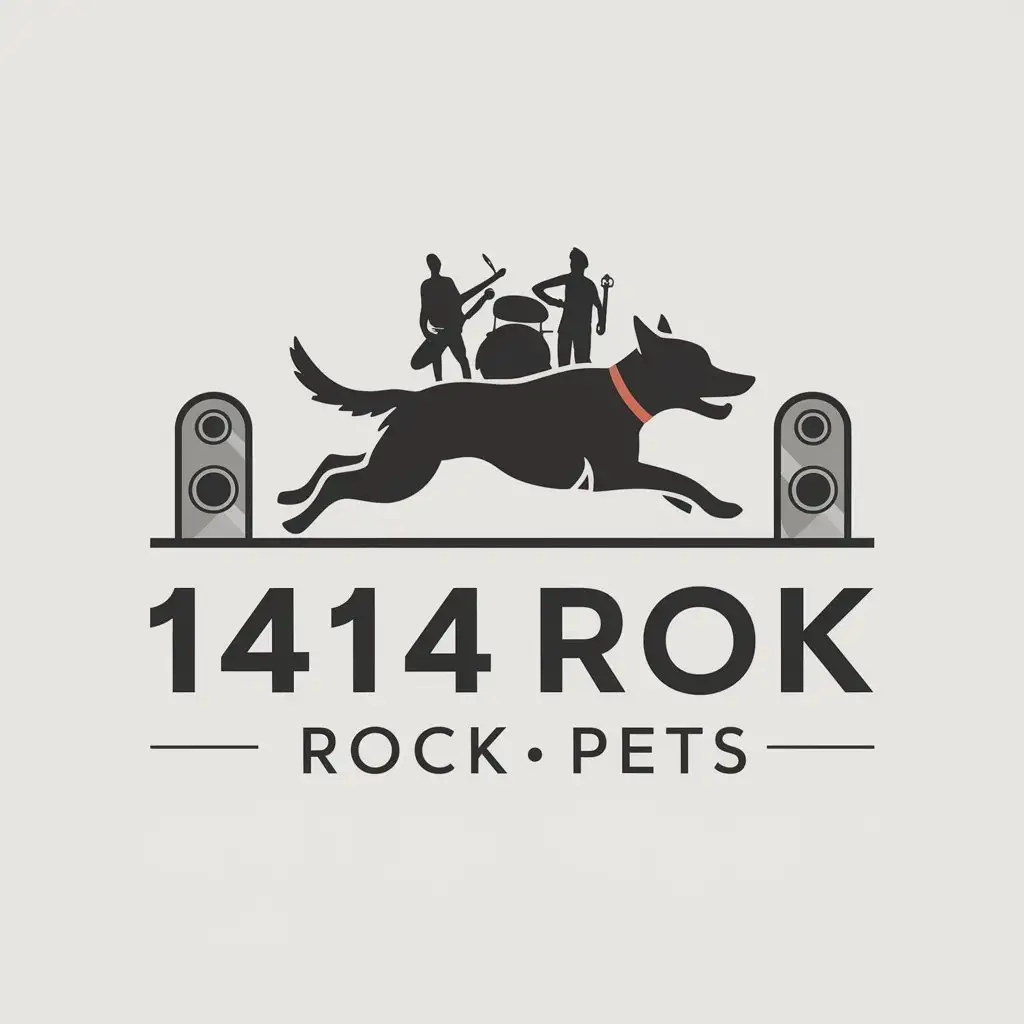 LOGO-Design-for-1414-Running-Dog-and-Rock-Roll-Band-Theme