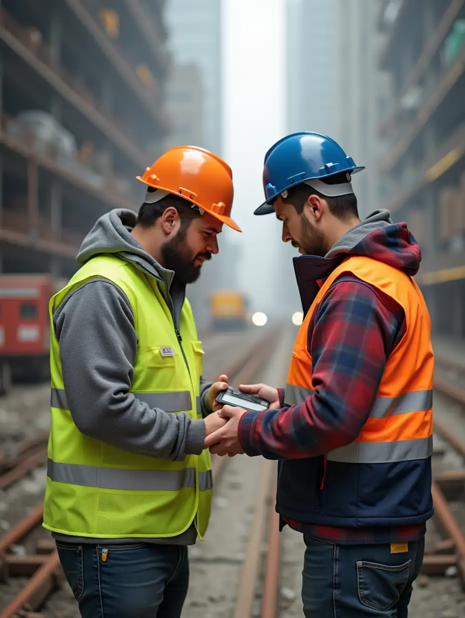 construction workers in working place