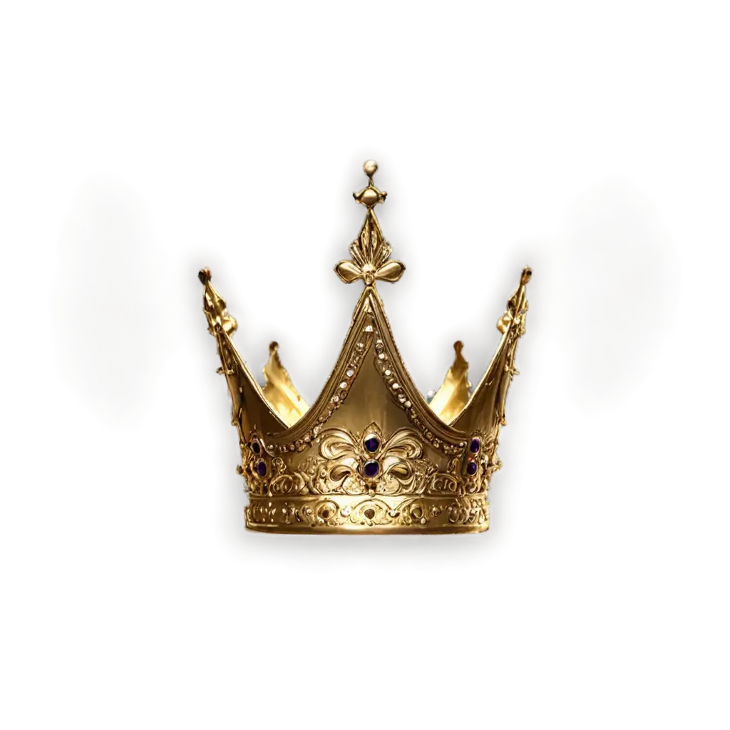 Real-Golden-Crown-PNG-Image-Exquisite-Royalty-in-Digital-Format