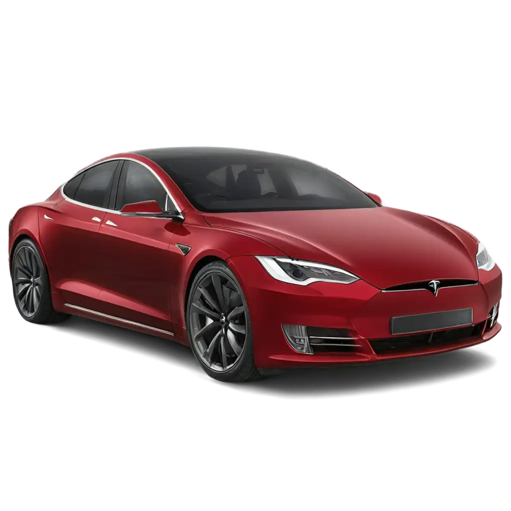 HighQuality-Tesla-Red-Car-PNG-Image-for-Enhanced-Visual-Appeal