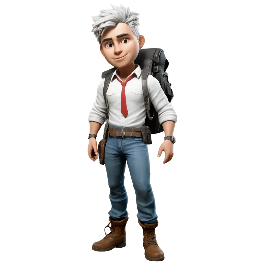 3D-PUBG-Character-Male-in-Paint-Coat-with-White-Hair-PNG-Image-for-HighQuality-Gaming-and-Graphic-Design