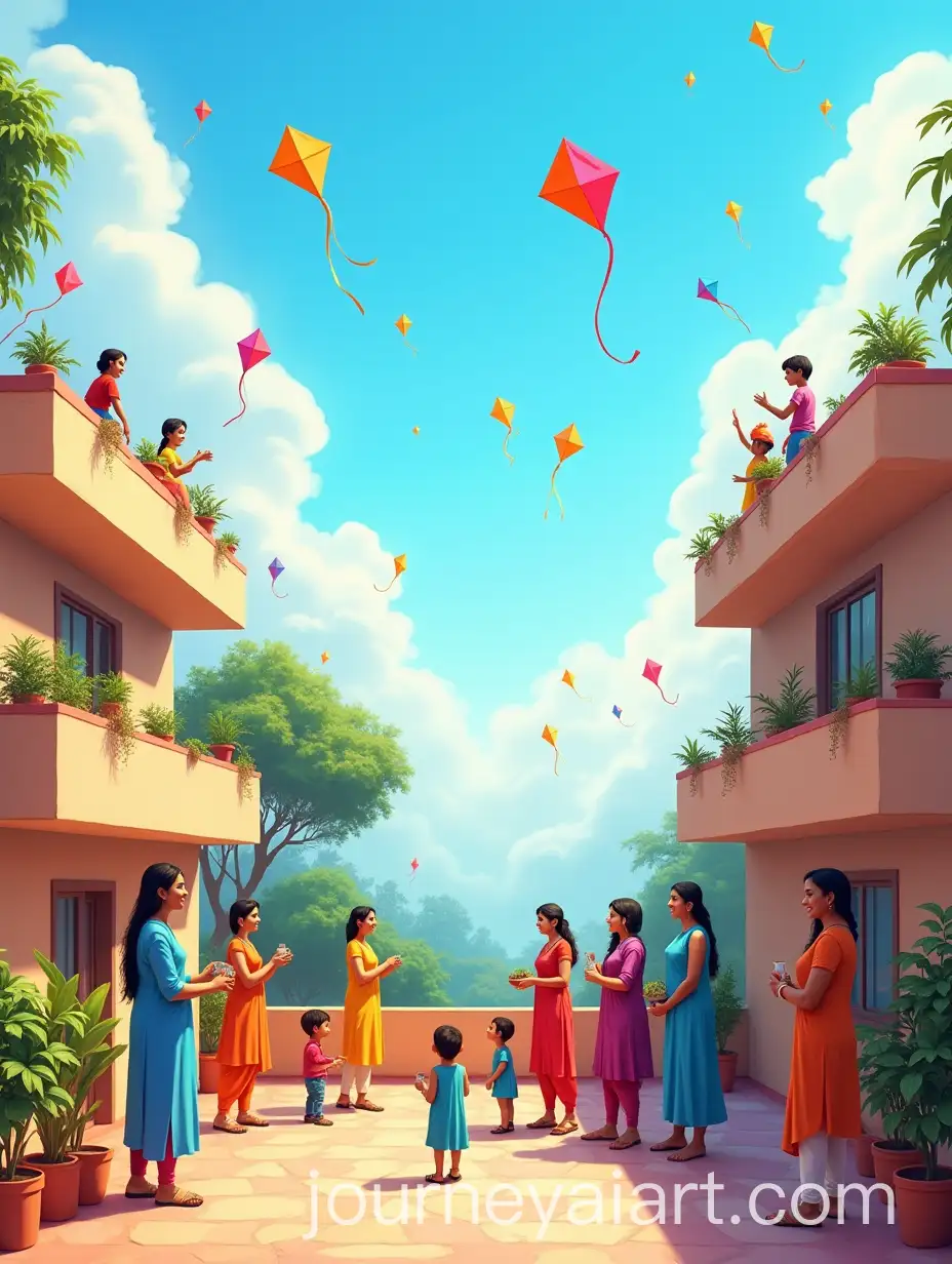 Indian-Home-Terrace-Festival-with-Colorful-Kites-and-Traditional-Attire