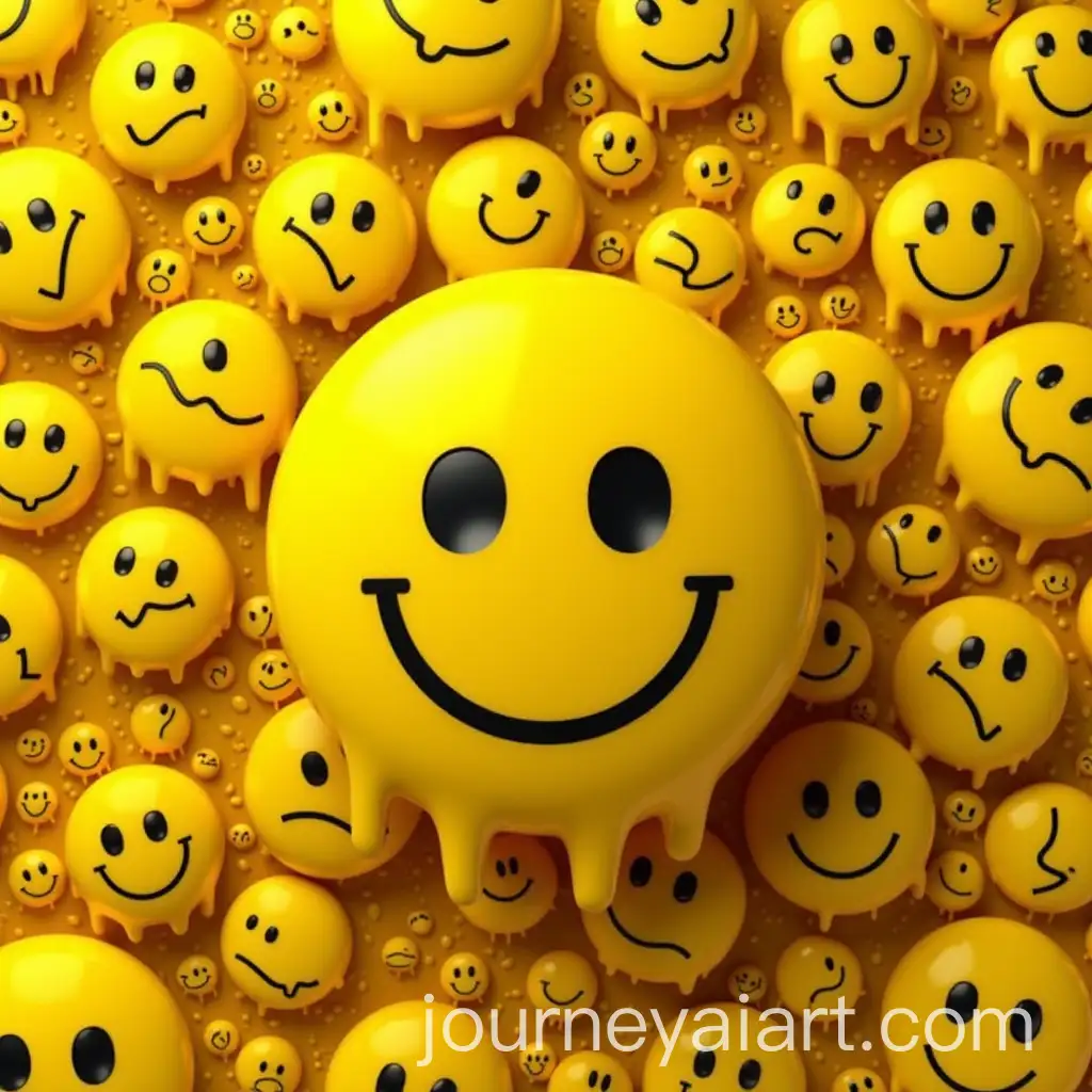 Melting-Yellow-Smileys-Techno-Playlist-Cover-Art