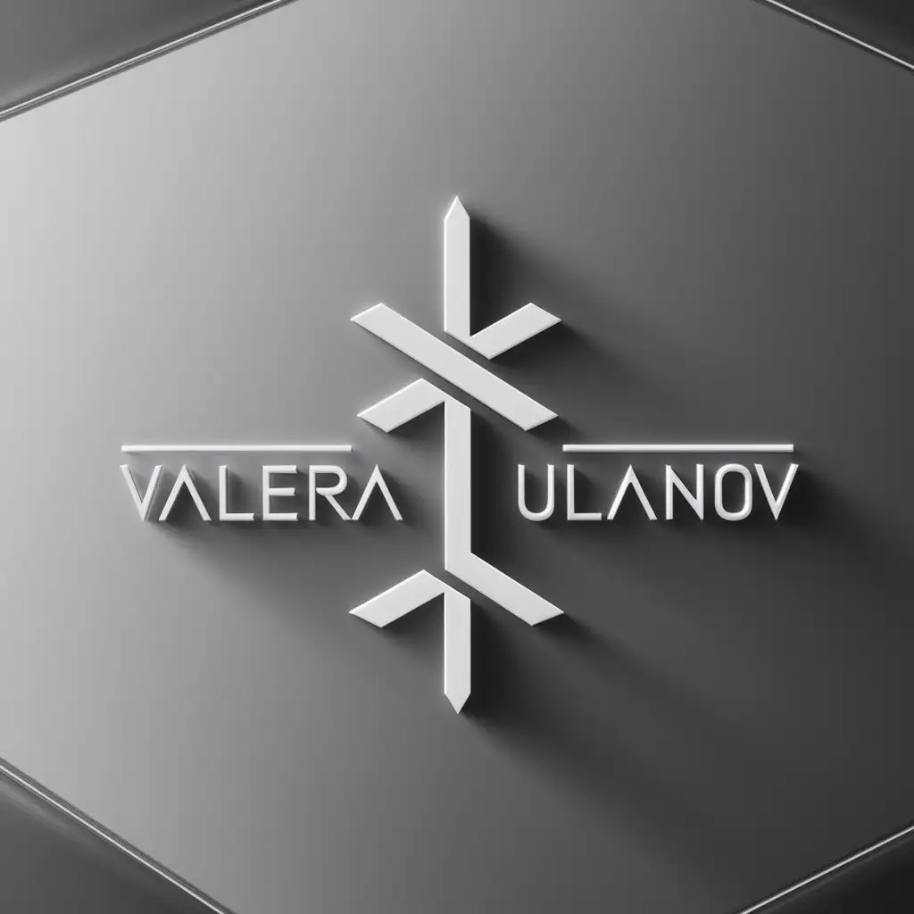 a logo design,with the text "Valera Ulanov", main symbol:Rune,Minimalistic,clear background