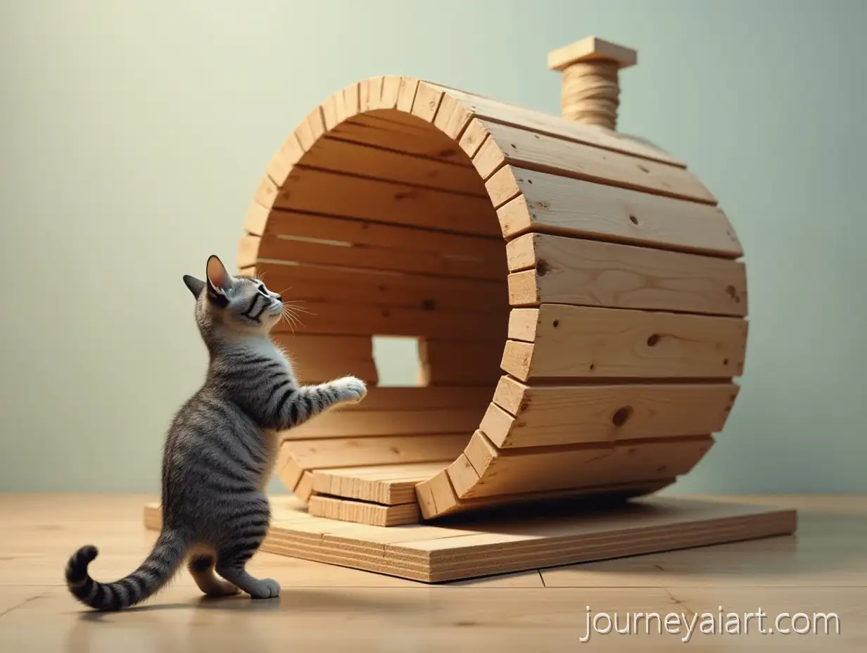 Cat-Engineer-Designing-aCat-engineer-designing-house-House-on-a-Cylinder
