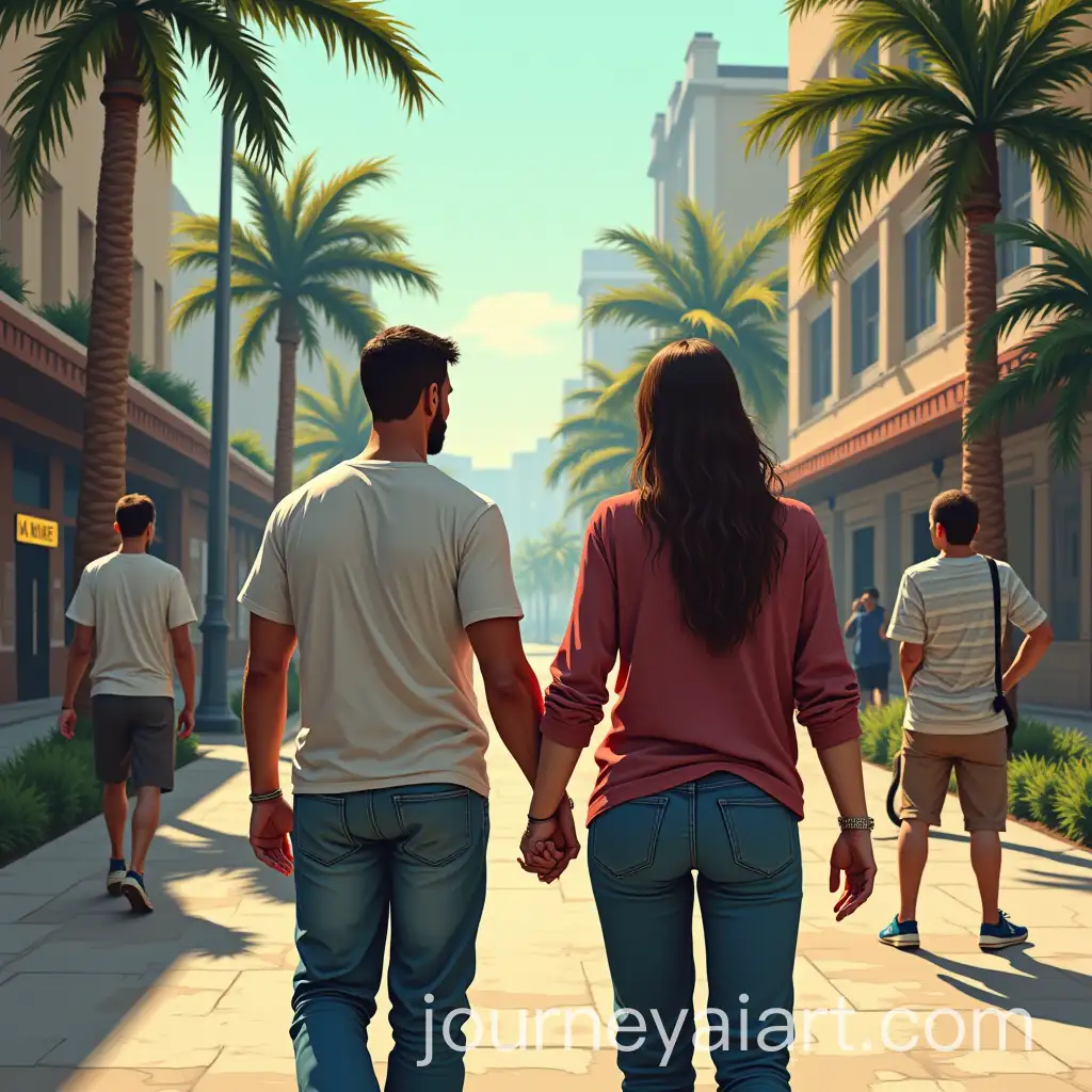 AI-Image-ExpansionCouple-Walking-While-Observed-by-Another-Person-in-GTA-San-Andreas-Style