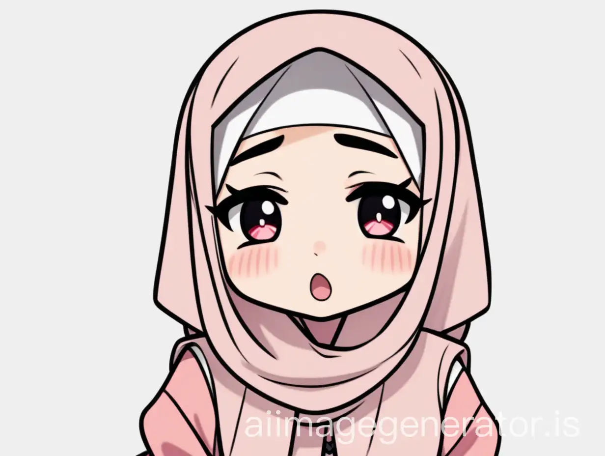 emote hijab girl kawaii rose who cries