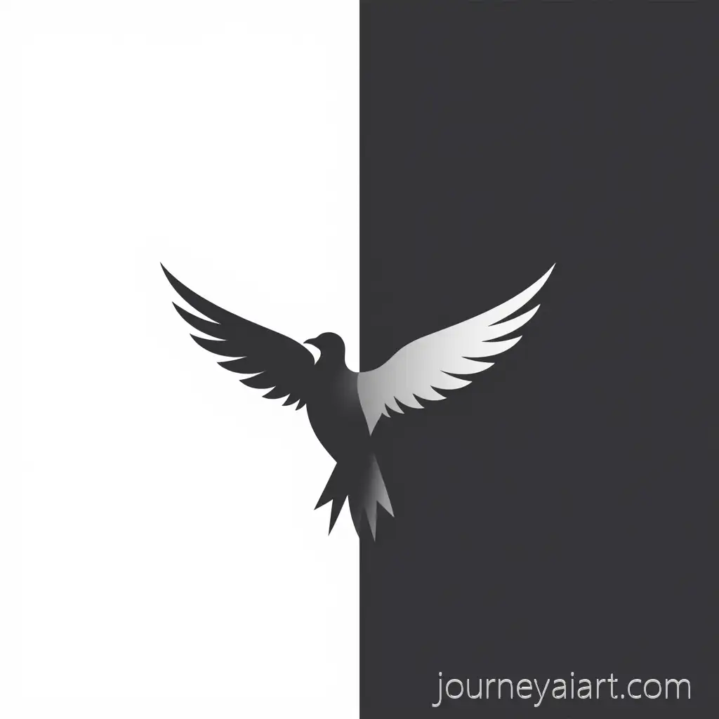 Minimalist-Bird-Logo-in-Flight-with-VShaped-Wings