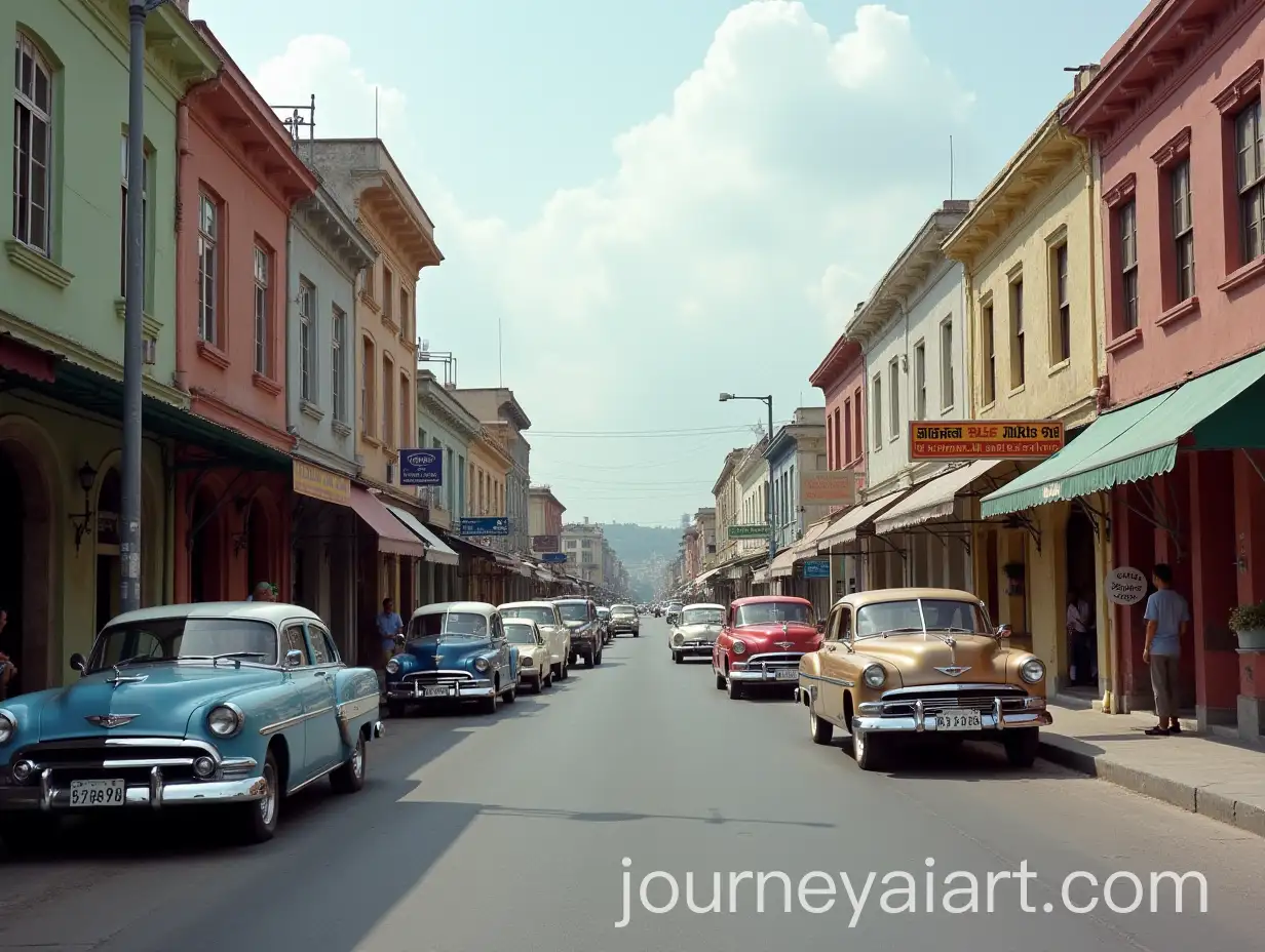 Old-Town-Main-Street-with-Vintage-Cars-and-Modern-Buildings