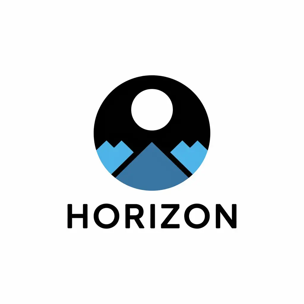 LOGO Design for Horizon Moon and Mountain Symbol with Moderate Theme for Internet Industry