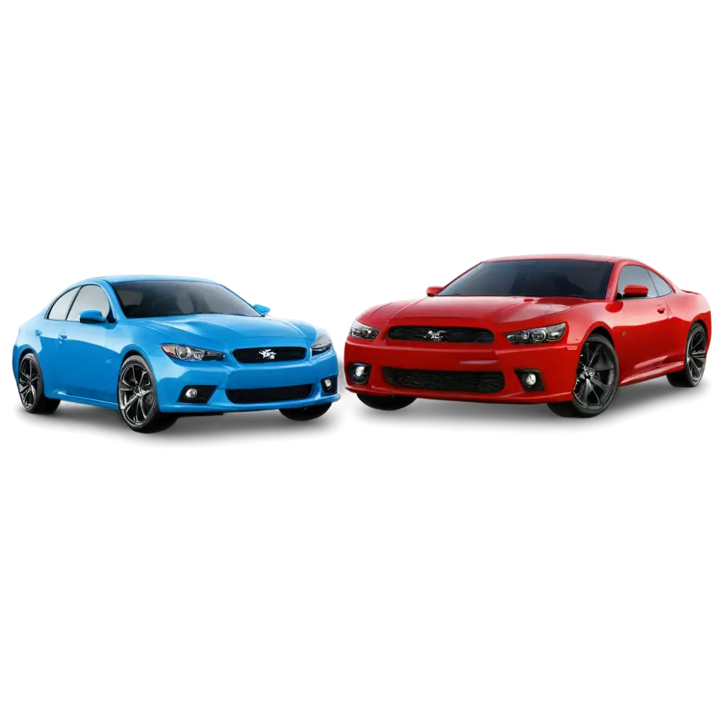 Blue-Car-vs-Red-Car-PNG-HighQuality-Image-for-Automotive-Comparison