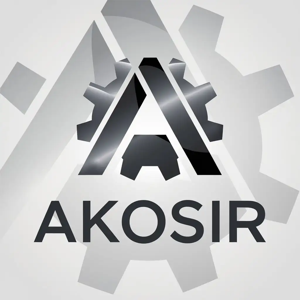 LOGO Design for AKosir Vector Logo with Mechanical Metal Processing Theme and Clear Background