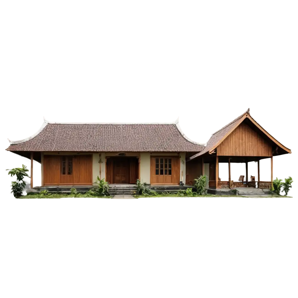 Explore-the-Timeless-Beauty-of-a-Javanese-Joglo-House-HighQuality-PNG-Image