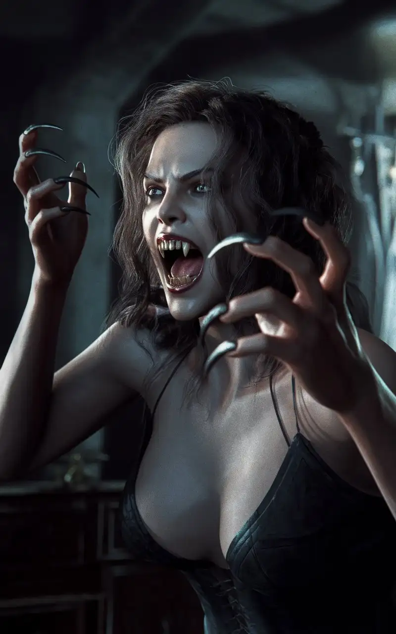 Wild-Vampire-Charlize-Theron-in-Dark-Room-with-ClawLike-Nails-and-Menacing-Expression