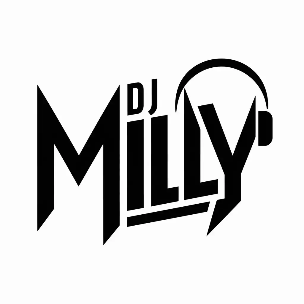 Bold and Masculine DJ Logo Design for MILLY