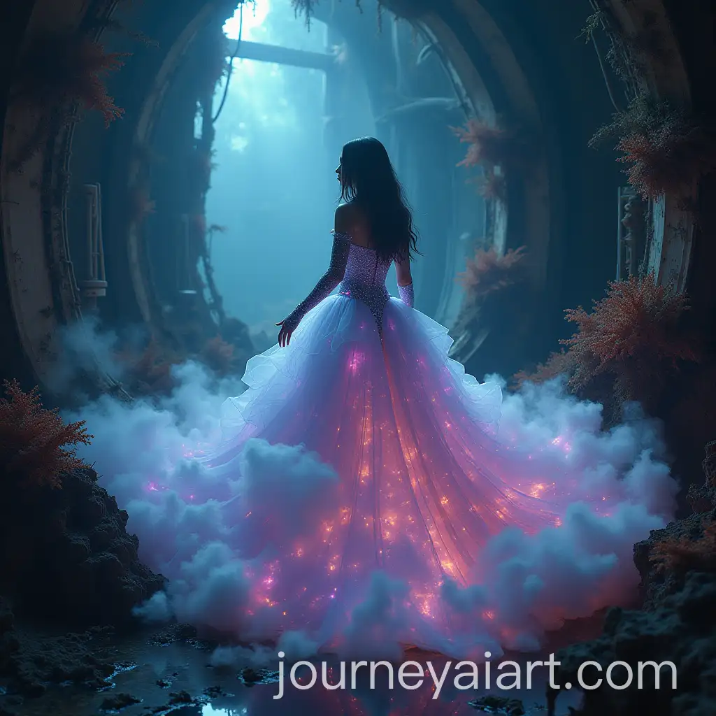 AI-in-Morphing-Nebula-Gown-Luring-Astronauts-into-Derelict-Spacecraft-Prisons