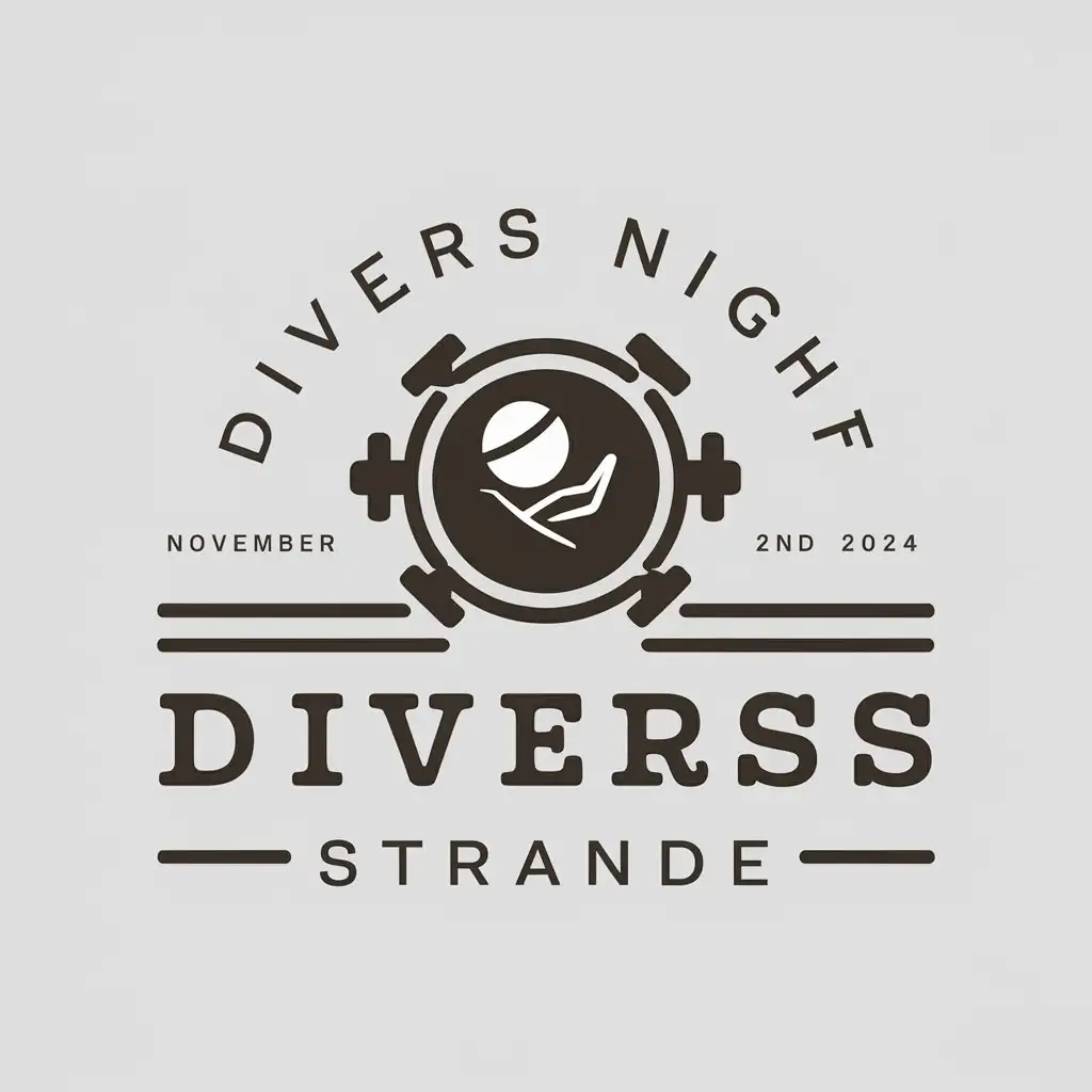 LOGO Design For Divers Night Strande November 2nd 2024 with Divers Night Light Symbol