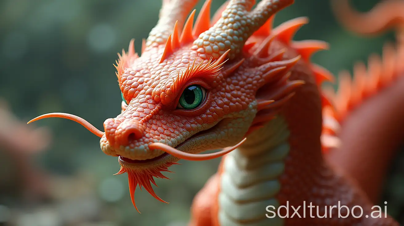 Scaley-Dragon-and-Beautiful-Asian-Lady-in-Soft-Lighting-Ultrarealistic-8K