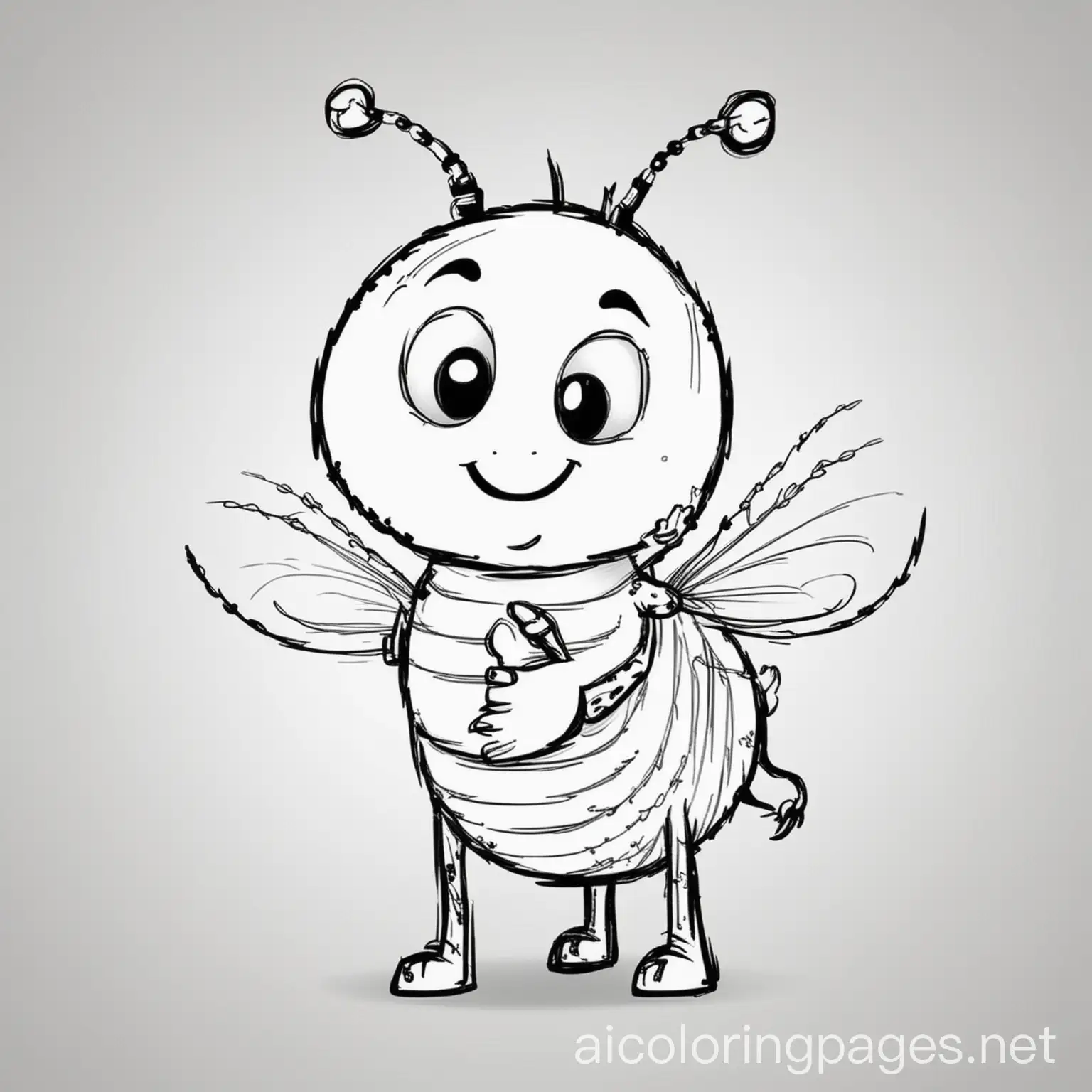 Friendly-Cartoon-Earwig-Coloring-Page-for-Kids