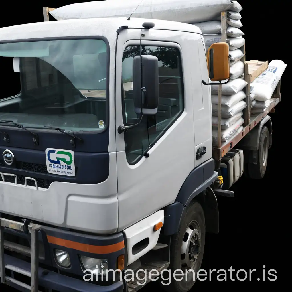 Truck-Transporting-Construction-Materials-with-Cement-Bags