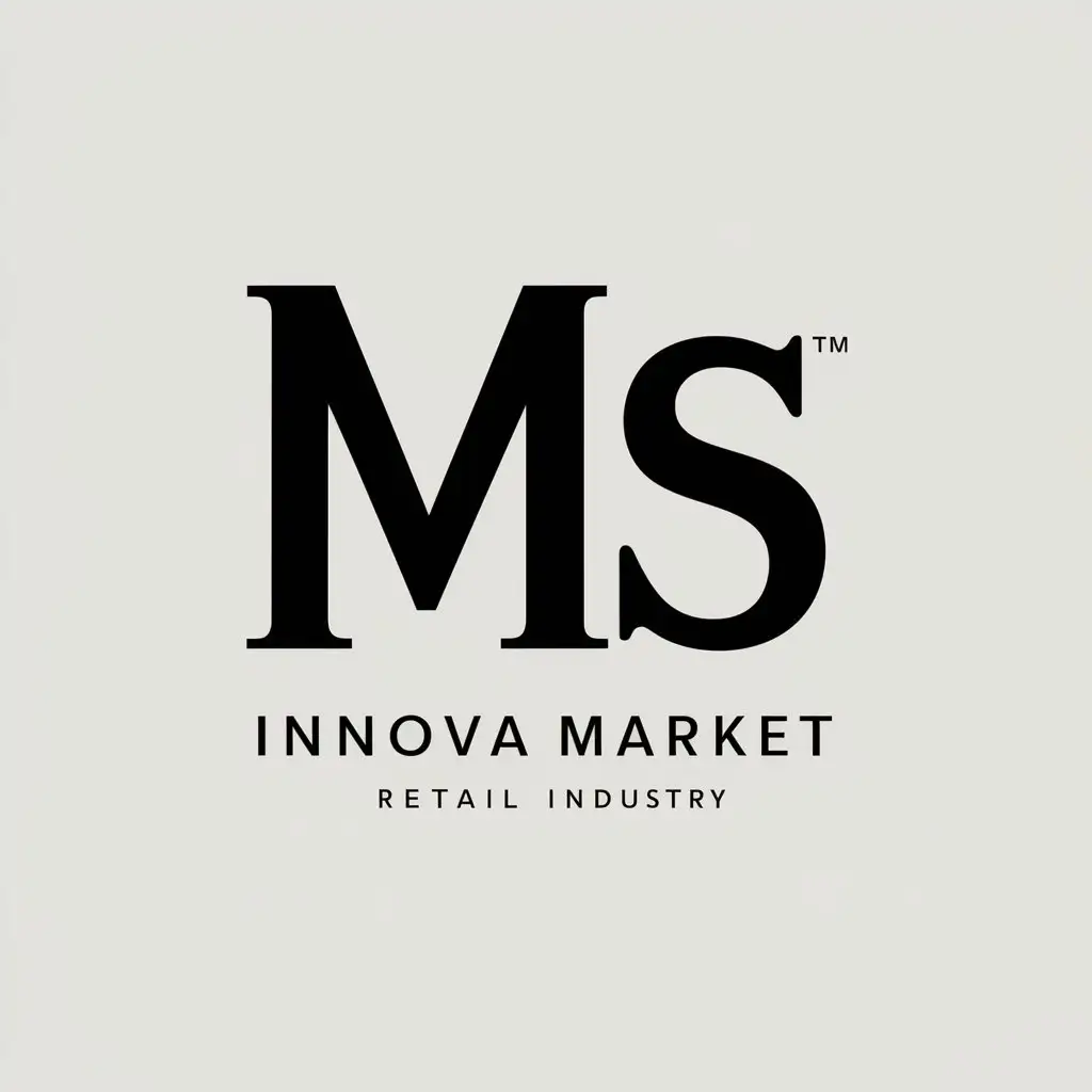 a vector logo design,with the text "MS", main symbol:Innova market MS,Moderate,be used in Retail industry,clear background