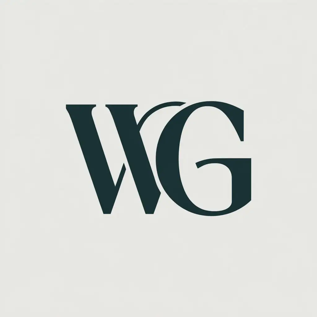 LOGO Design for WG Elegant Greyscale Letters in Sleek Font for Finance Industry