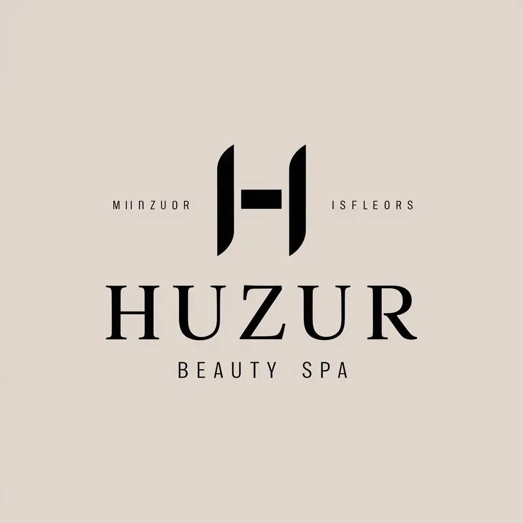 LOGO Design for Huzur Minimalistic H Symbol for Beauty Spa Industry