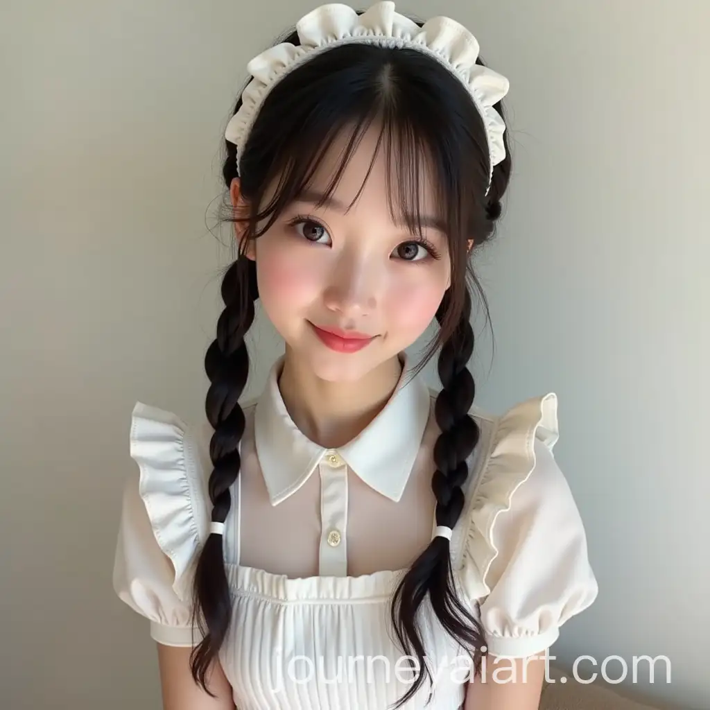 Young-Asian-Girl-in-Maid-Costume-with-Cute-Pigtails-and-Petite-Figure