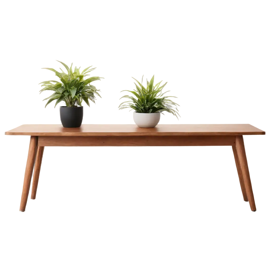 PNG-Image-of-Table-with-Plant-on-Top-Clear-and-HighQuality-Visual-Representation