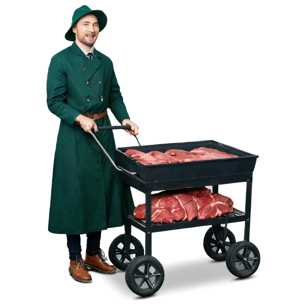 PNG-Image-of-Robin-Hood-Carniceiro-with-a-Cart-Full-of-Meat-at-a-Cheap-Price