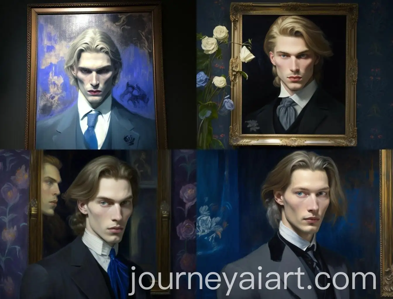 Portrait-of-Dorian-Gray-in-Decrepit-State-Hanging-in-Luxurious-Room