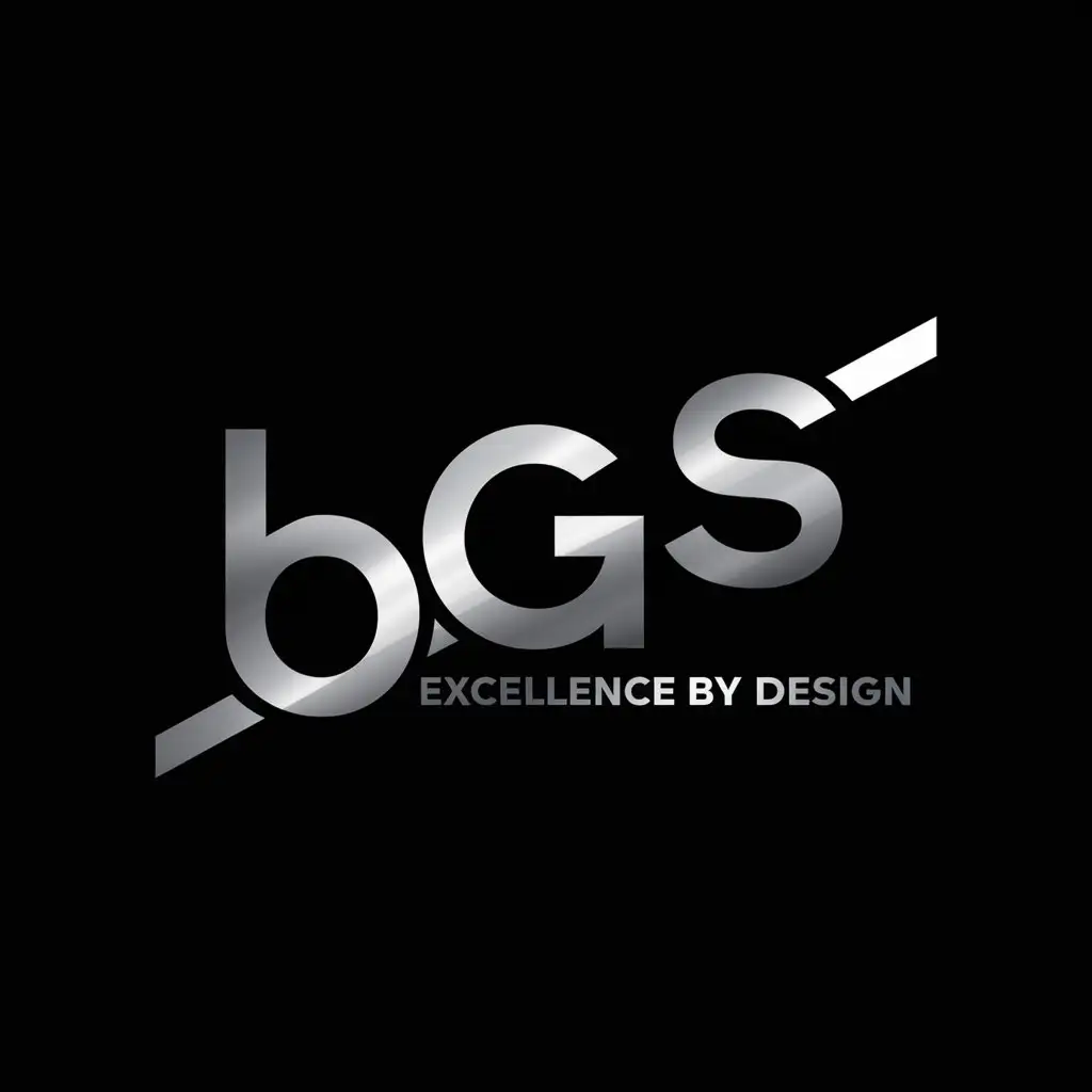 LOGO Design For BGS Modern Black and Silver Excellence by Design