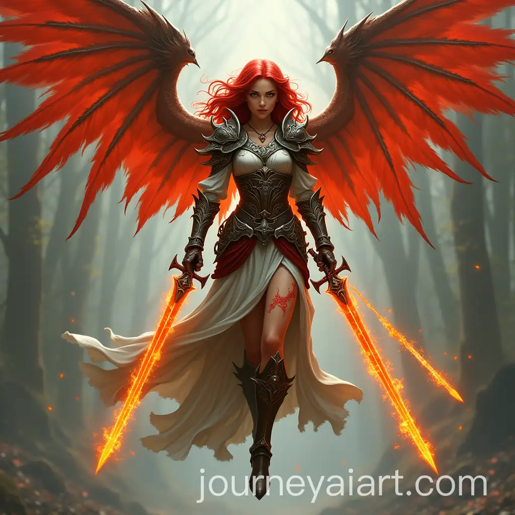 Fantasy-Winged-Warrior-with-Flaming-Swords-and-Red-Mark